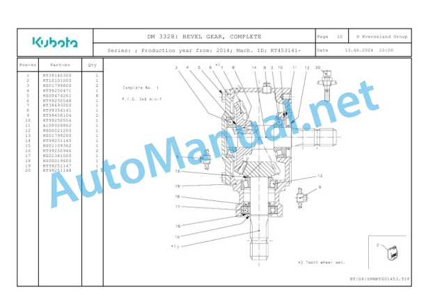 Kubota DM 3328 Parts Manual PDF-4