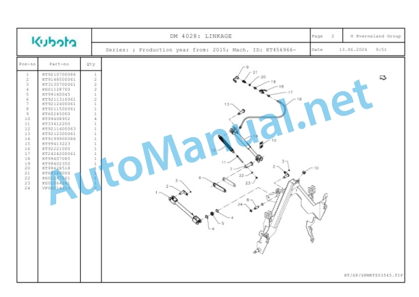 Kubota DM 4028 Parts Manual PDF-2