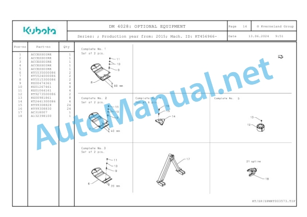 Kubota DM 4028 Parts Manual PDF-5