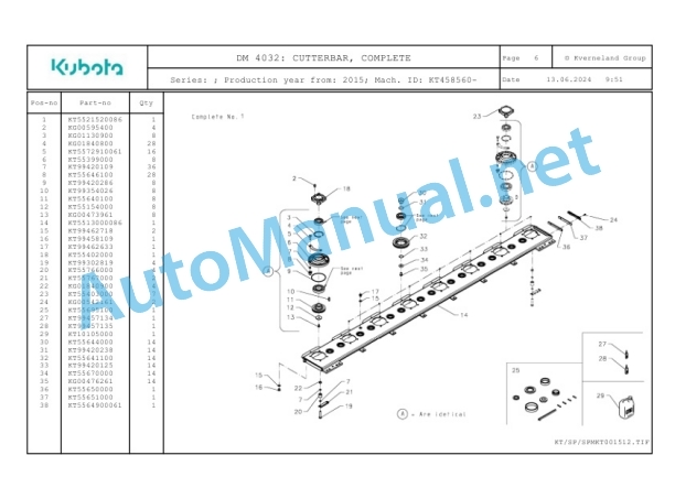 Kubota DM 4032 Parts Manual PDF-3