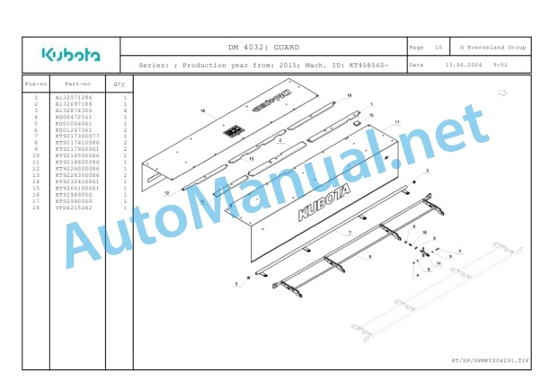 Kubota DM 4032 Parts Manual PDF-4