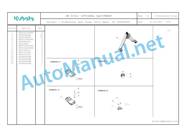 Kubota DM 4032 Parts Manual PDF-5