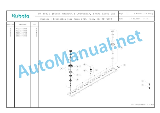 Kubota DM 4032S (NORTH AMERICA) Parts Manual PDF-4