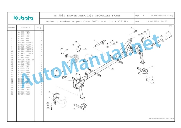 Kubota DM 5032 (NORTH AMERICA) Parts Manual PDF-3