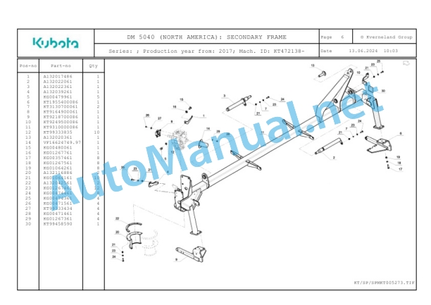 Kubota DM 5040 (NORTH AMERICA) Parts Manual PDF-3