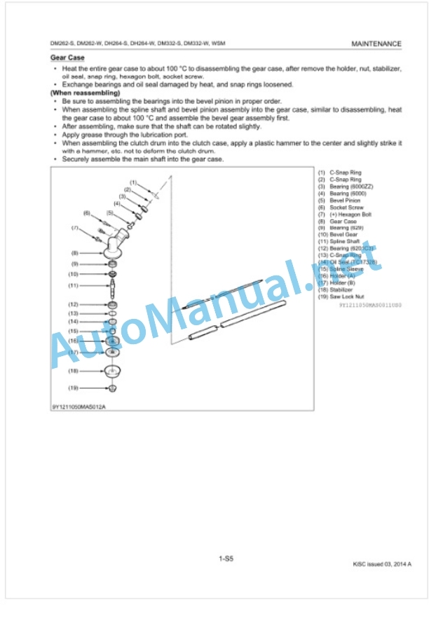 Kubota DM262-S, DM262-W, DH264-S, DH264 Workshop Manual PDF-2