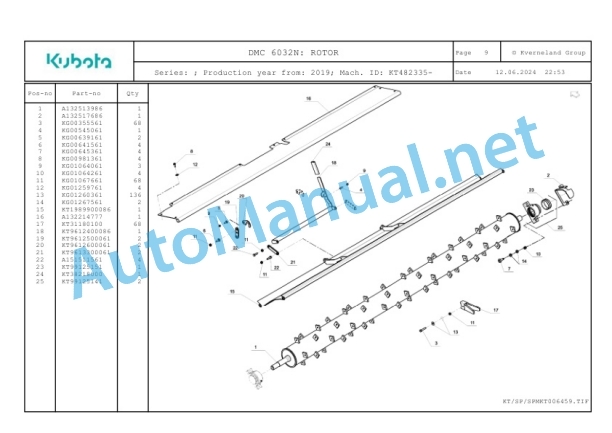 Kubota DMC 6032N Parts Manual PDF-3