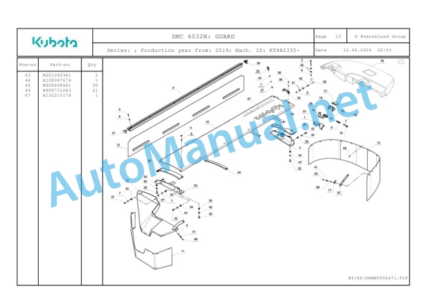 Kubota DMC 6032N Parts Manual PDF-4