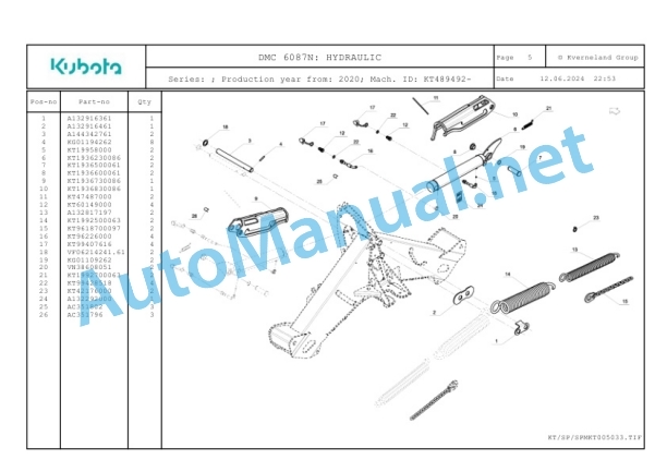 Kubota DMC 6087N Parts Manual PDF-2