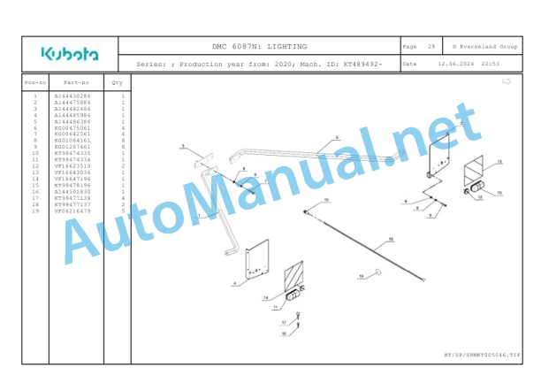 Kubota DMC 6087N Parts Manual PDF-5