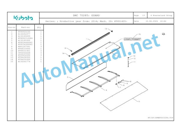 Kubota DMC 7028T Parts Manual PDF-4