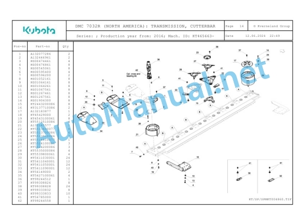 Kubota DMC 7032R (NORTH AMERICA) Parts Manual PDF-4