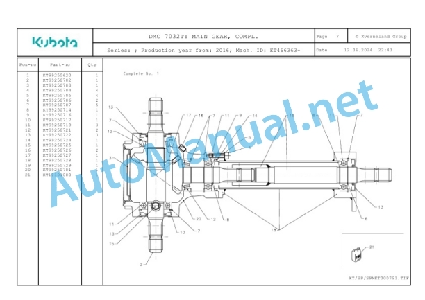 Kubota DMC 7032T Parts Manual PDF-3