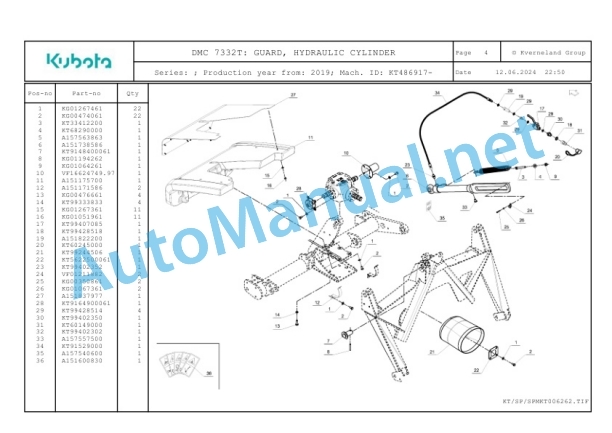 Kubota DMC 7332T Parts Manual PDF-2