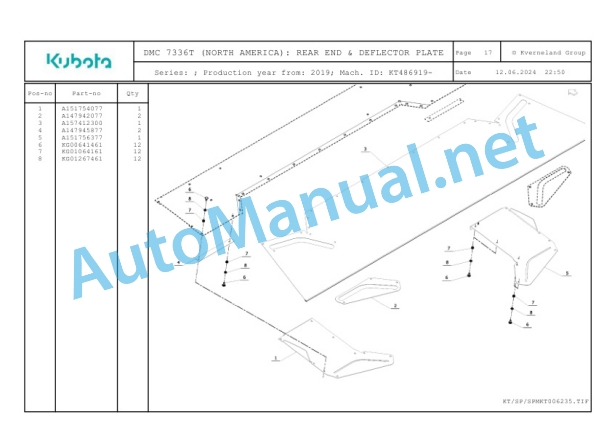 Kubota DMC 7336T (NORTH AMERICA) Parts Manual PDF-4