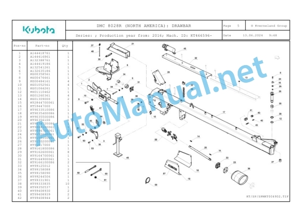 Kubota DMC 8028R (NORTH AMERICA) Parts Manual PDF-2