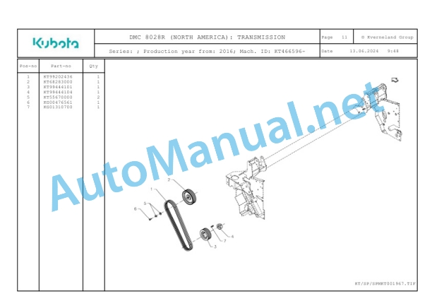 Kubota DMC 8028R (NORTH AMERICA) Parts Manual PDF-3