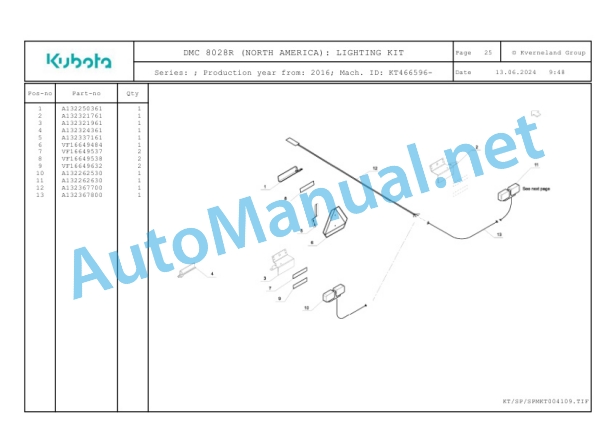 Kubota DMC 8028R (NORTH AMERICA) Parts Manual PDF-5