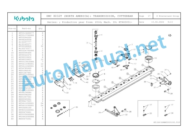 Kubota DMC 8032T (NORTH AMERICA) Parts Manual PDF-4