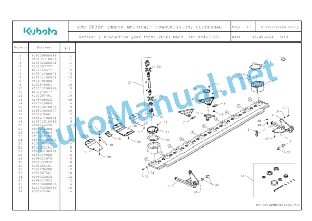 Kubota DMC 8036T (NORTH AMERICA) Parts Manual PDF-4