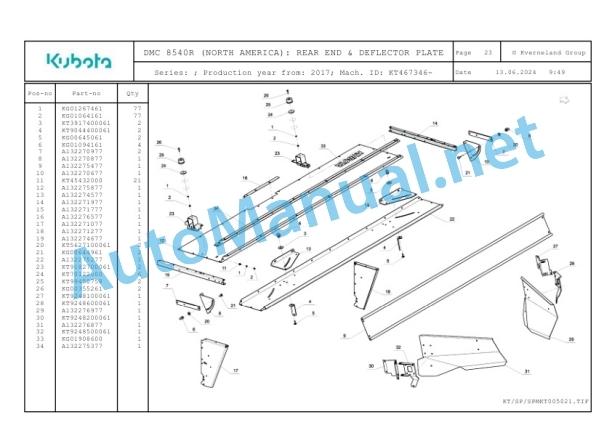 Kubota DMC 8540R (NORTH AMERICA) Parts Manual PDF-4