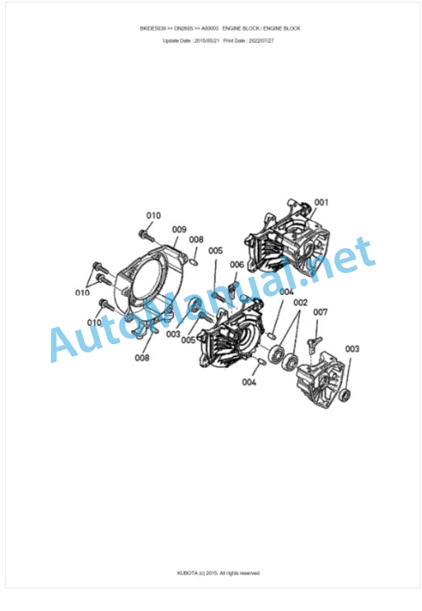 Kubota DN260S Parts Manual PDF-2