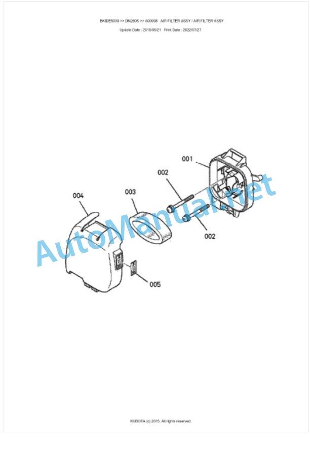 Kubota DN260S Parts Manual PDF-4