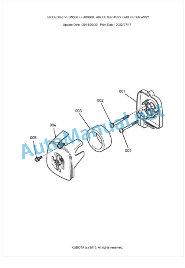 Kubota DN330 Parts Manual PDF-4