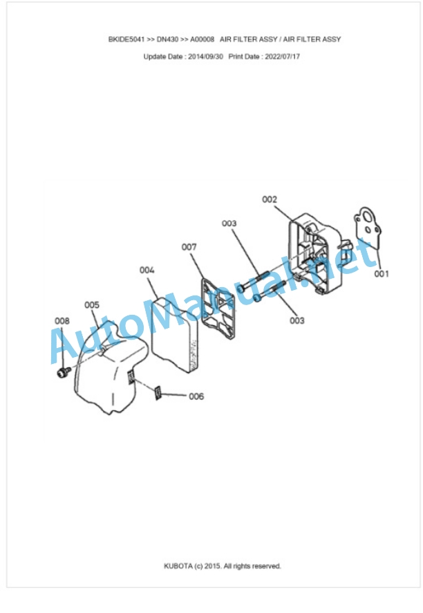 Kubota DN430 Parts Manual PDF-4