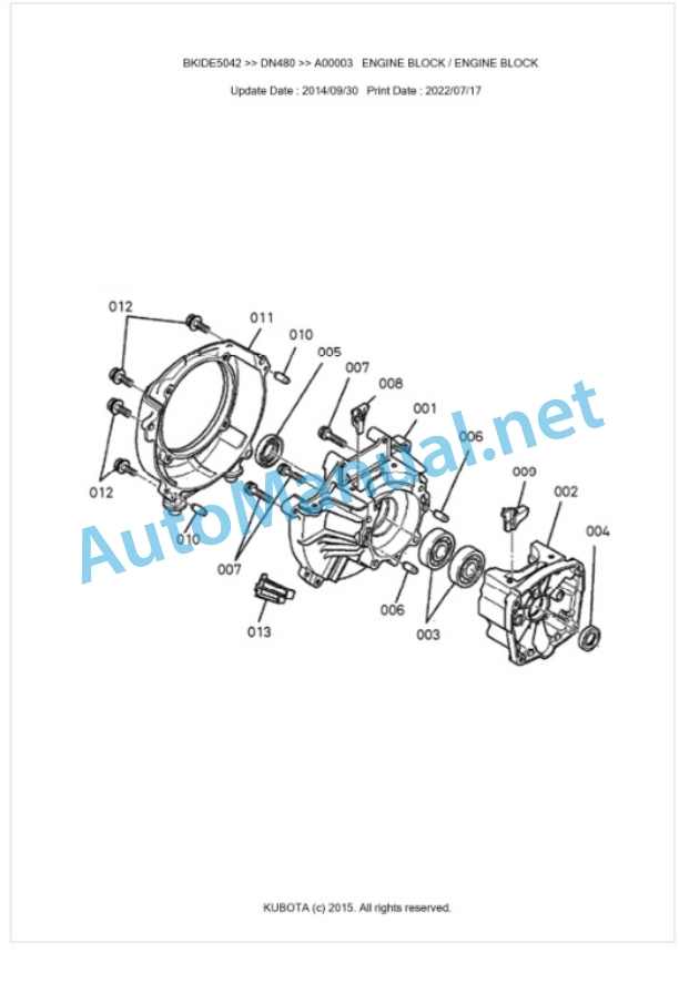 Kubota DN480 Parts Manual PDF-2