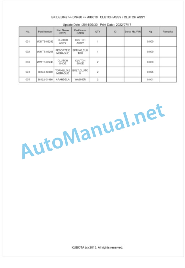 Kubota DN480 Parts Manual PDF-5