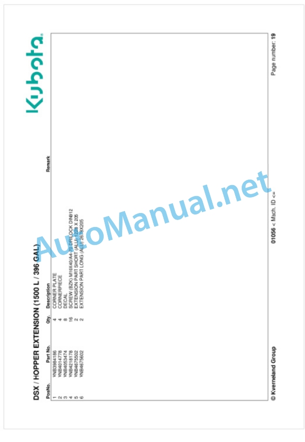 Kubota DSX Parts Manual PDF-3