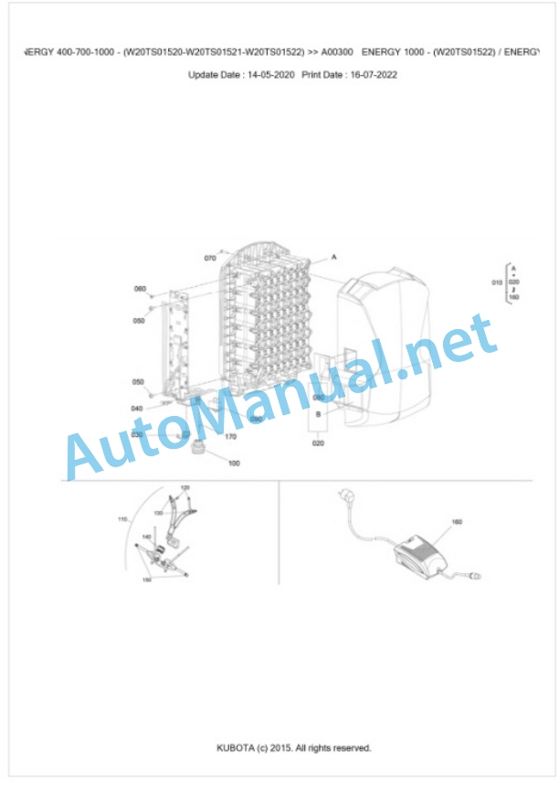 Kubota ENERGY 400-700-1000 Parts Manual PDF DE5142-4