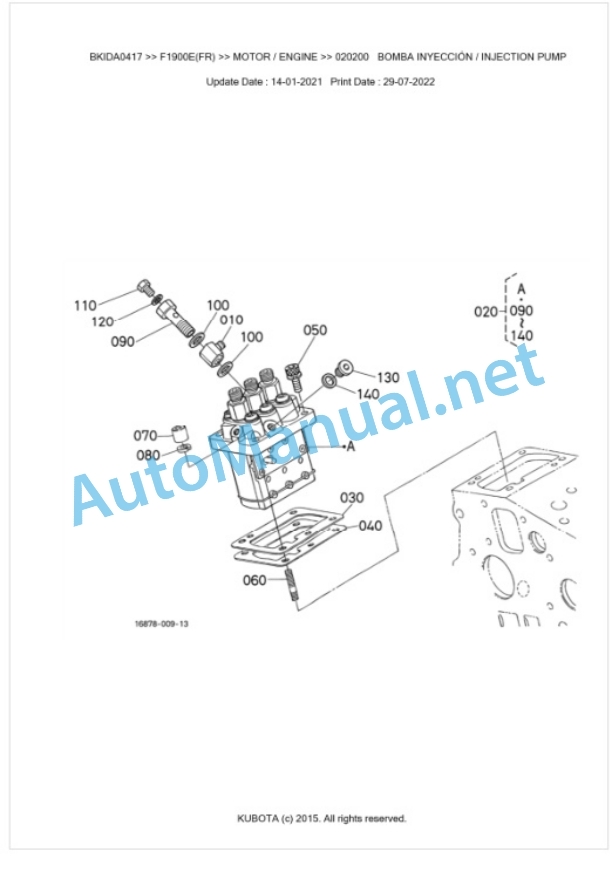 Kubota F1900E Parts Manual PDF BKIDA0417 FR-2