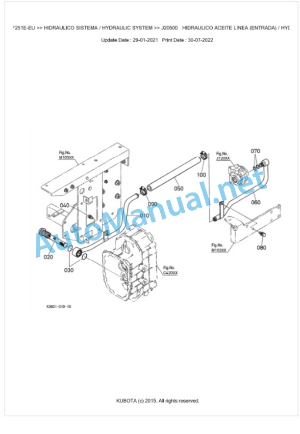 Kubota F251E-EU Parts Manual PDF BKIDA5217-5