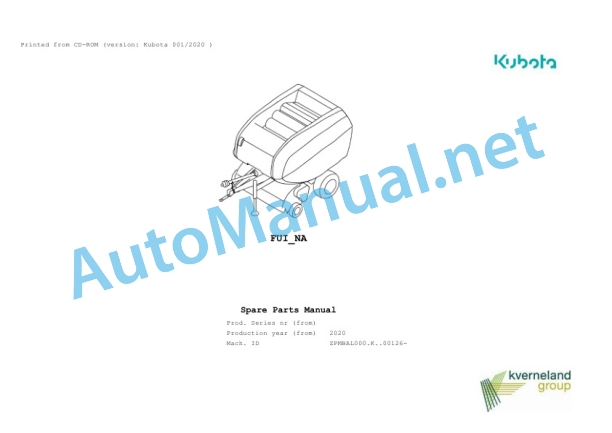 Kubota FUI_NA Parts Manual PDF-3