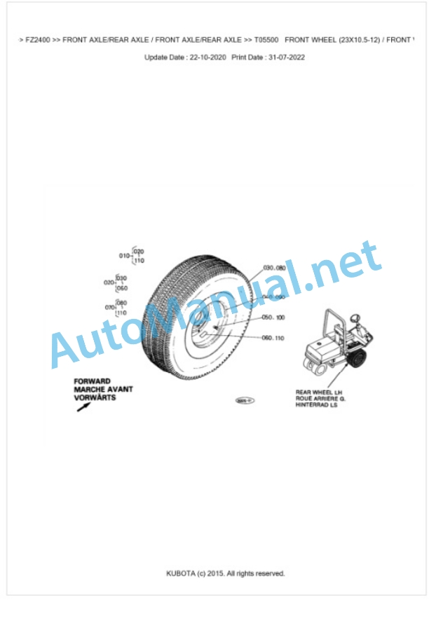 Kubota FZ2400 Parts Manual PDF BKIDA0002-4