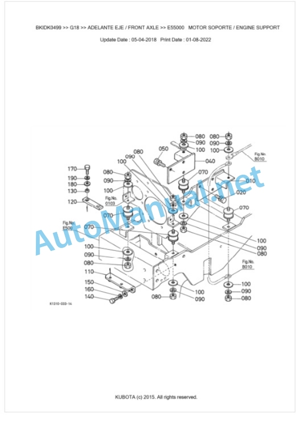 Kubota G18 Parts Manual PDF BKIDK0499-5