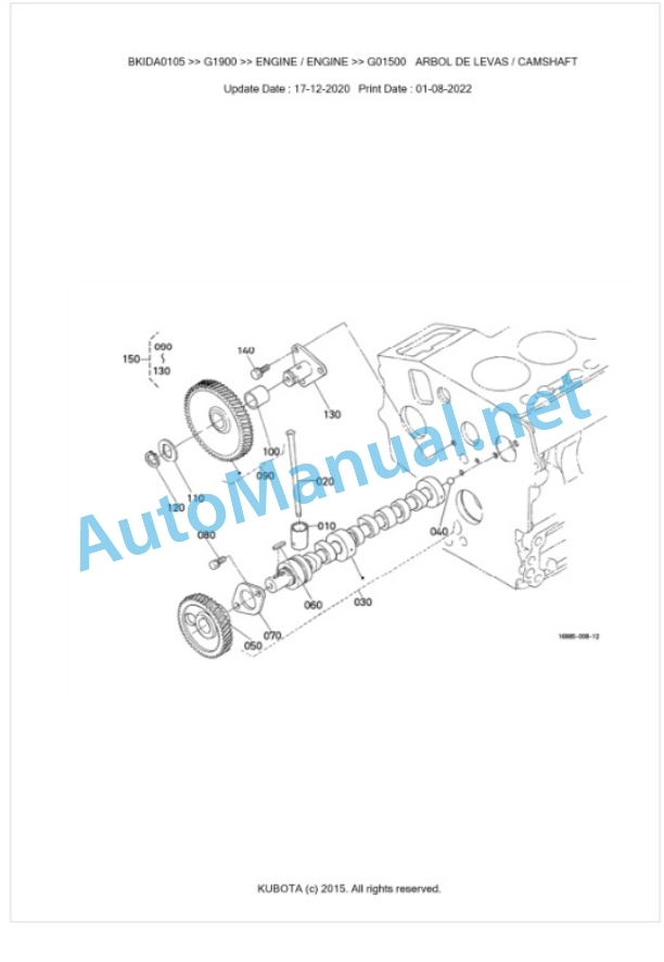 Kubota G1900 Parts Manual PDF BKIDA0105-2