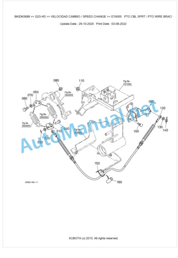 Kubota G23-HD Parts Manual PDF BKIDK0688-4