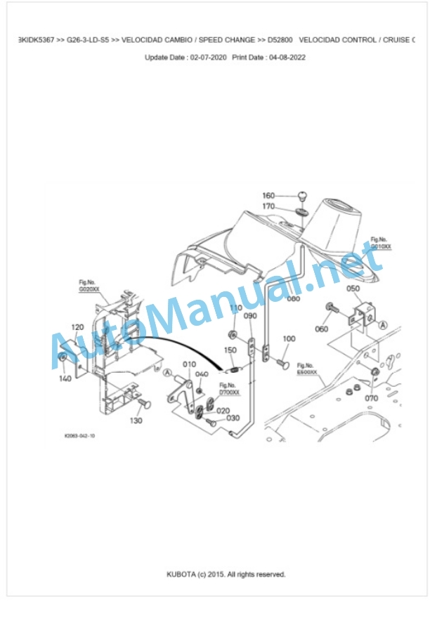 Kubota G26-3-LD-S5 Parts Manual PDF BKIDK5367-4