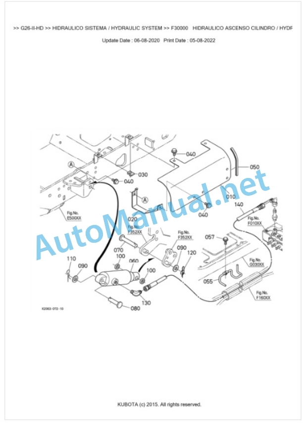 Kubota G26-II-HD Parts Manual PDF BKIDK5043-5