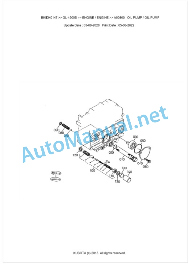 Kubota GL-4500S Parts Manual PDF BKIDK0147-2