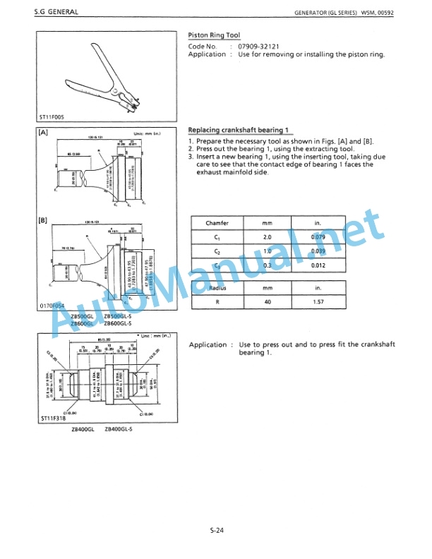 Kubota GL Series Diesel Generator Workshop Manual PDF-4