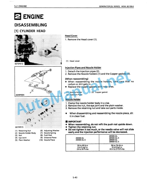 Kubota GL Series Diesel Generator Workshop Manual PDF-5