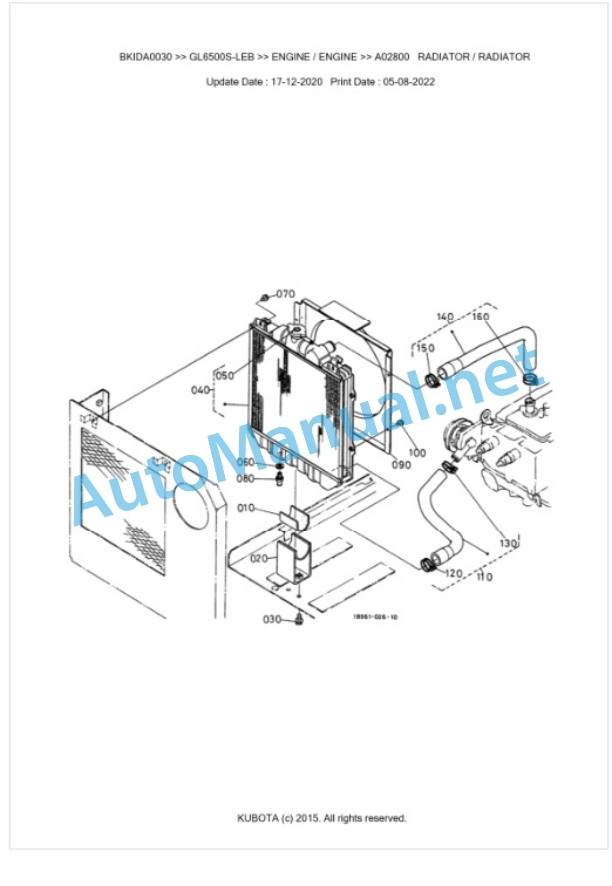 Kubota GL6500S-LEB Parts Manual PDF BKIDA0030-5