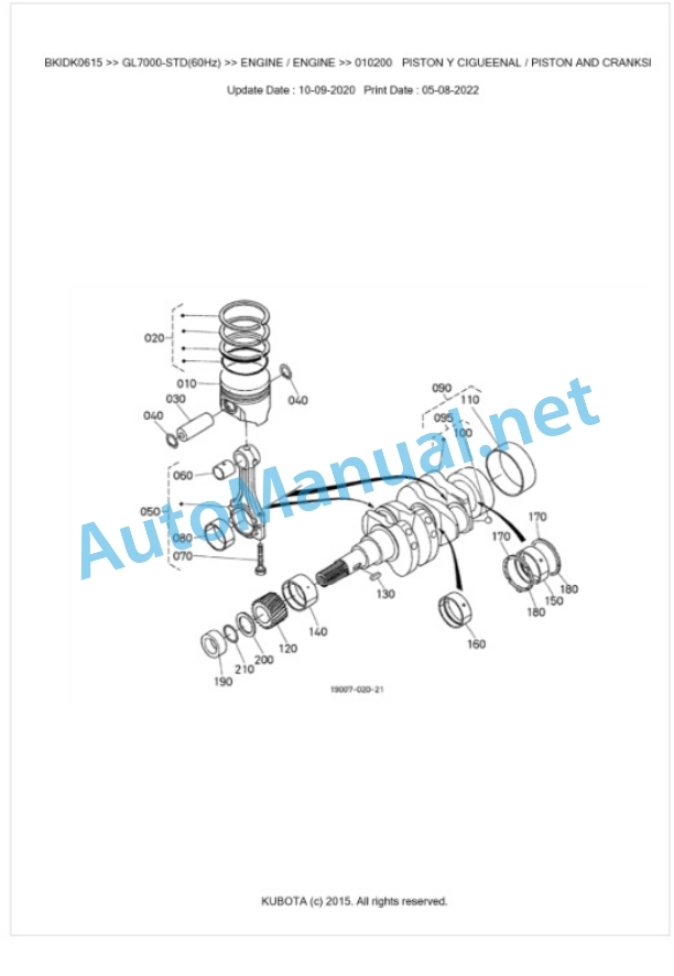 Kubota GL7000-STD(60Hz) Parts Manual PDF BKIDK0615-2