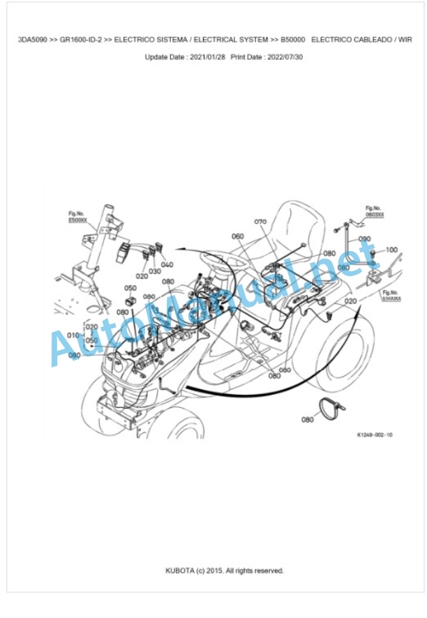 Kubota GR1600-ID-2 Parts Manual PDF BKIDA5090-4