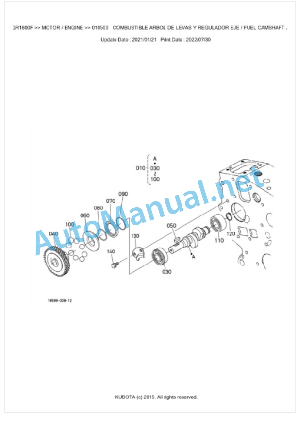 Kubota GR1600F Parts Manual PDF BKIDA5050-2