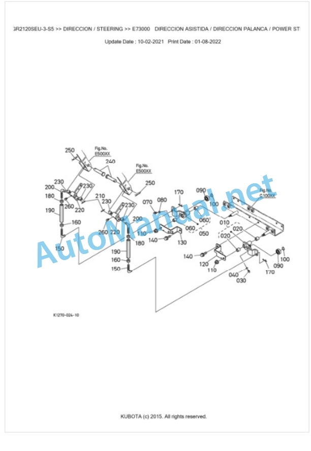 Kubota GR2120SEU-3-S5 Parts Manual PDF BKIDA5201-5